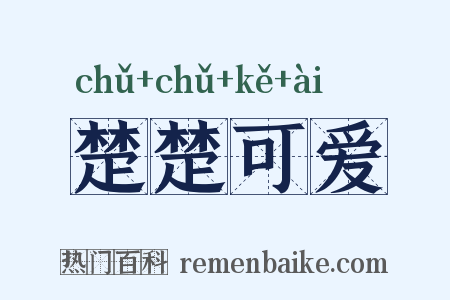 楚楚可爱是什么意思的图片